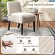 preview thumbnail 23 of 24, Gymax Armless Accent Chair w/ Rubber Wood Legs Modern Vanity Chair for