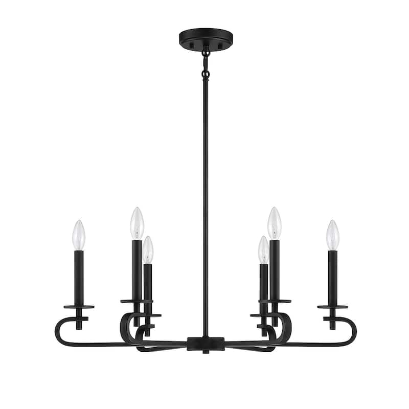 Savoy House Torino 6 Light 28" Wide Taper Candle Chandelier