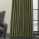 Exclusive Fabrics Faux Linen Extra Wide Room Darkening Curtain Panel