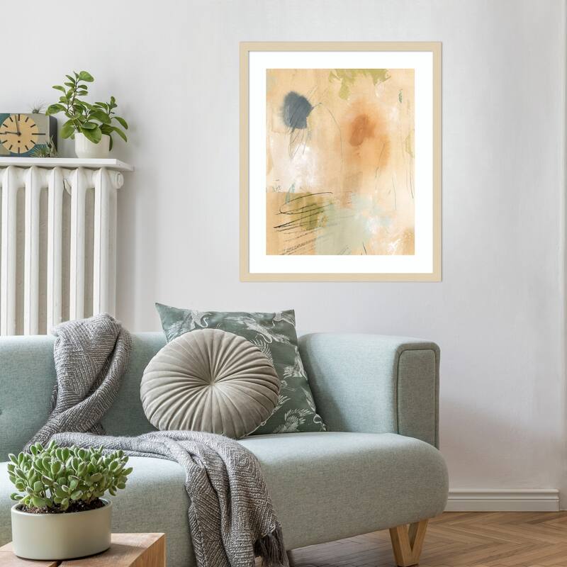 Parched Notes No. 1 by June Erica Vess Wood Framed Wall Art Print