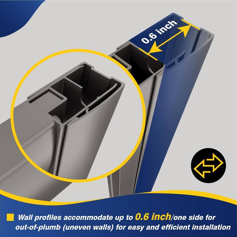 i-Homare 36 in.D x 36 in. W x 72 in. H Corner Shower Enclosure with Double Sliding Doors