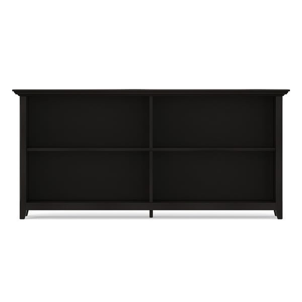 WYNDENHALL Halifax 64 inch Wide Solid Wood Transitional 4 Shelf