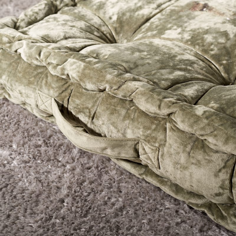 SAFAVIEH Crescenza Square Tufted Velvet Floor Pillow