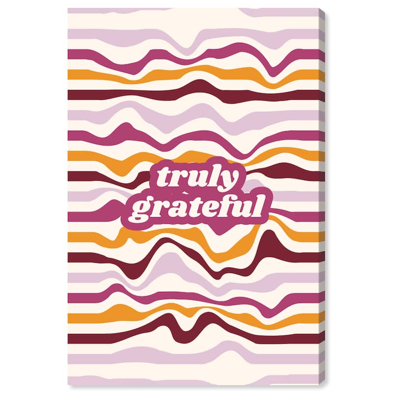 Wynwood Studio Canvas Typography and Quotes Truly Electric Purple and Apricot Wall Art Canvas Print - 30 x 20