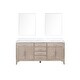 preview thumbnail 8 of 38, Lexora Laurel Bath Vanity, Carrara Marble Top, Faucet Set, and Mirror