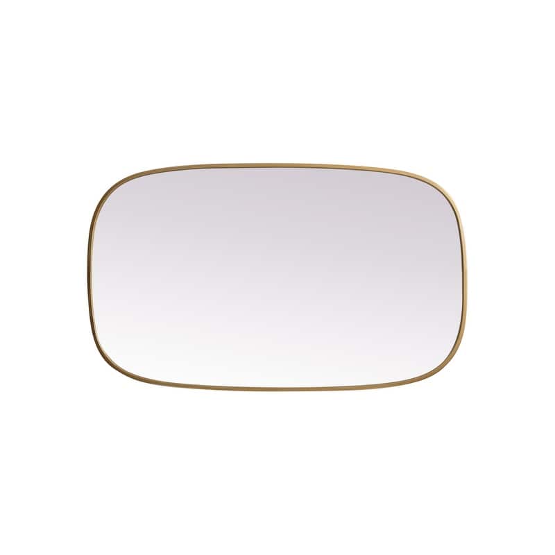 Indigo Home Metal Frame Oval Mirror 24x40 Inch