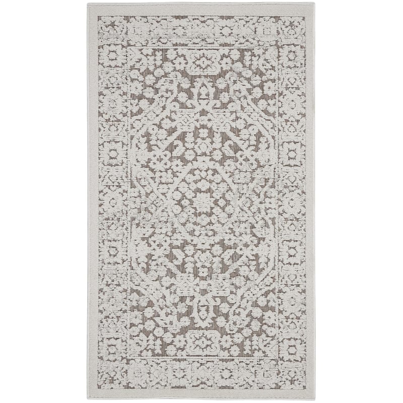 Nourison Calobra Transitional Persian Floral Indoor Outdoor Area Rug