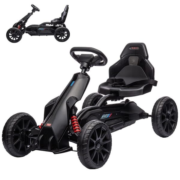 slide 2 of 24, 12V Electric Go Kart for Kids Black