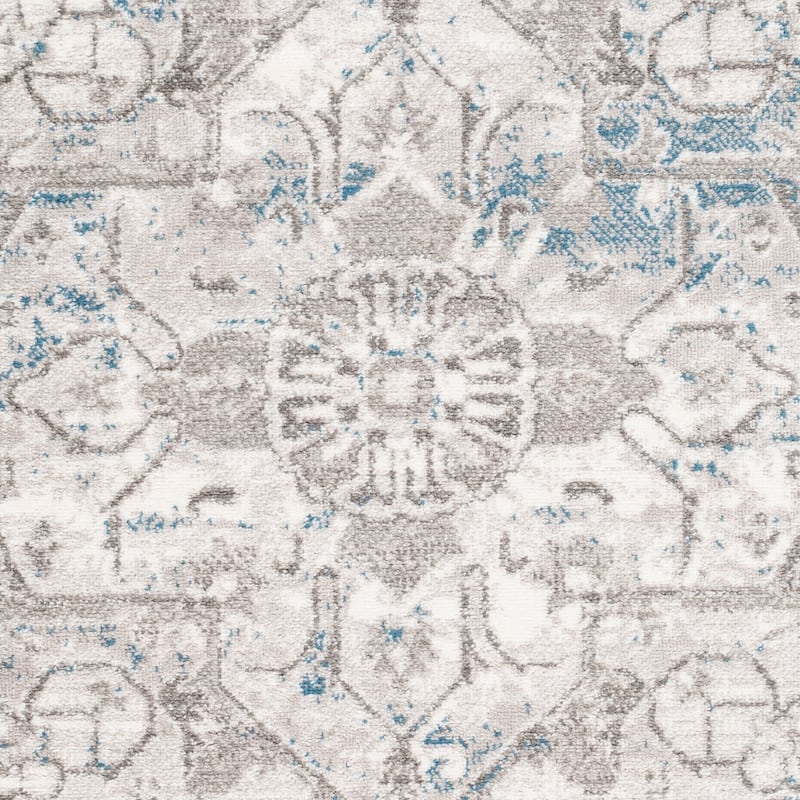 Livabliss Meadow View Distressed Medallion Area Rug