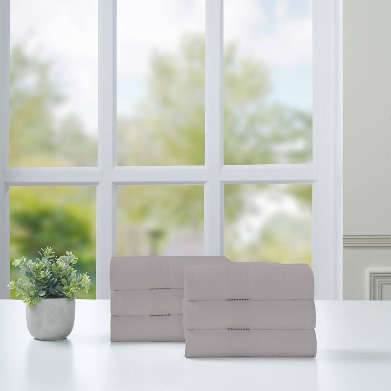 Fabstyles Luxury Hand Towels 16 x 28 Inches Set of 6 - 16x28