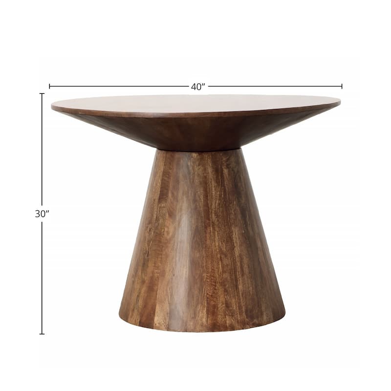 Chelsea 40" Wide Mango Wood Dining Table, Medium Brown