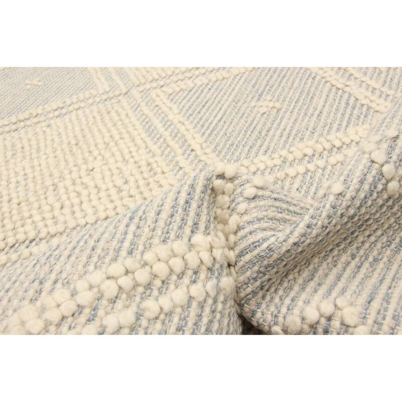 ECARPETGALLERY Braid weave Sienna Cream Wool Rug - 5'2 x 7'10