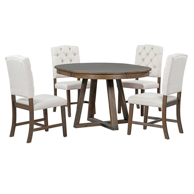 5 PCS Retro Functional Dining Set for 4