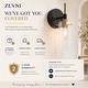 preview thumbnail 7 of 11, Modern Black Gold 1-Light Clear Glass Wall Sconces Vanity - 4.7" L x 5" W x 11" H