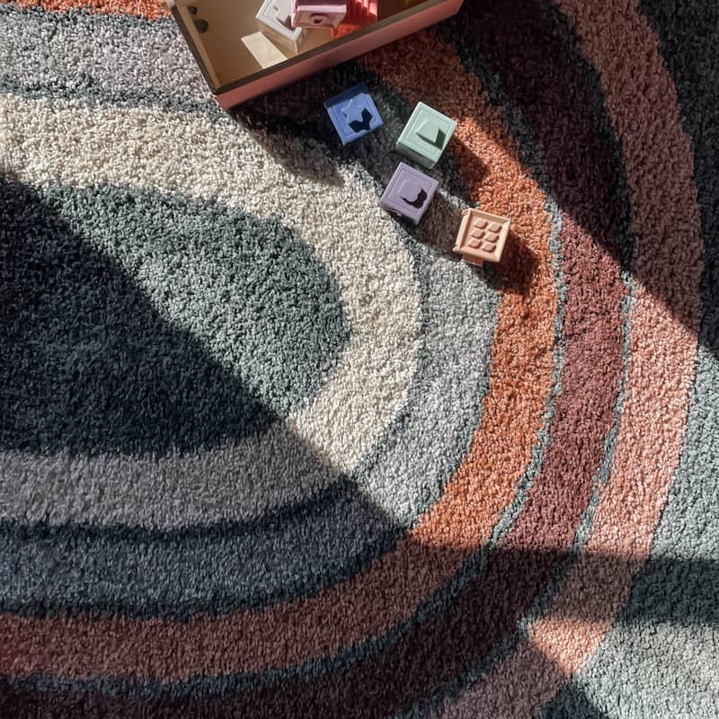 Mod-Tod Kristina Kids Rainbow Shag Area Rug