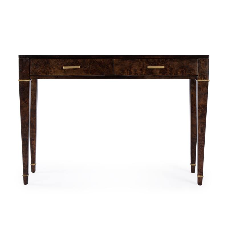 Kai 2 Drawer 46" Burl Wood Console Table