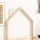 preview thumbnail 6 of 7, Twin Size Montessori Floor Bed with Fences, Modern Twin Kids Bed with House-shaped Headboard, Wood Twin Bed Frame for Girls,Boys