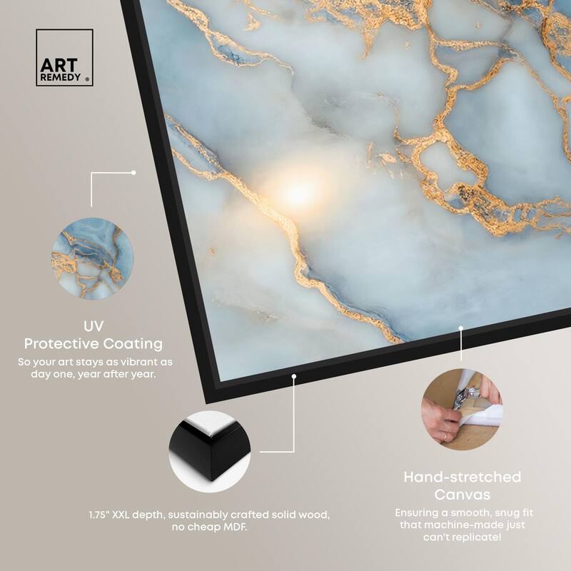 Azure Veins Canvas by Art Remedy