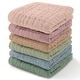 preview thumbnail 102 of 134, Baby Washcloths Muslin Cotton, Large 10"x10" by Comfy Cubs Pack of 6 - Multicolor