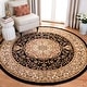 preview thumbnail 9 of 19, SAFAVIEH Lyndhurst Sagit Traditional Oriental Rug 7' Round - Black/Ivory - Round