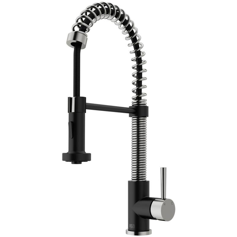 VIGO Edison 19" H Single Handle Pull-Down Sprayer Kitchen Faucet