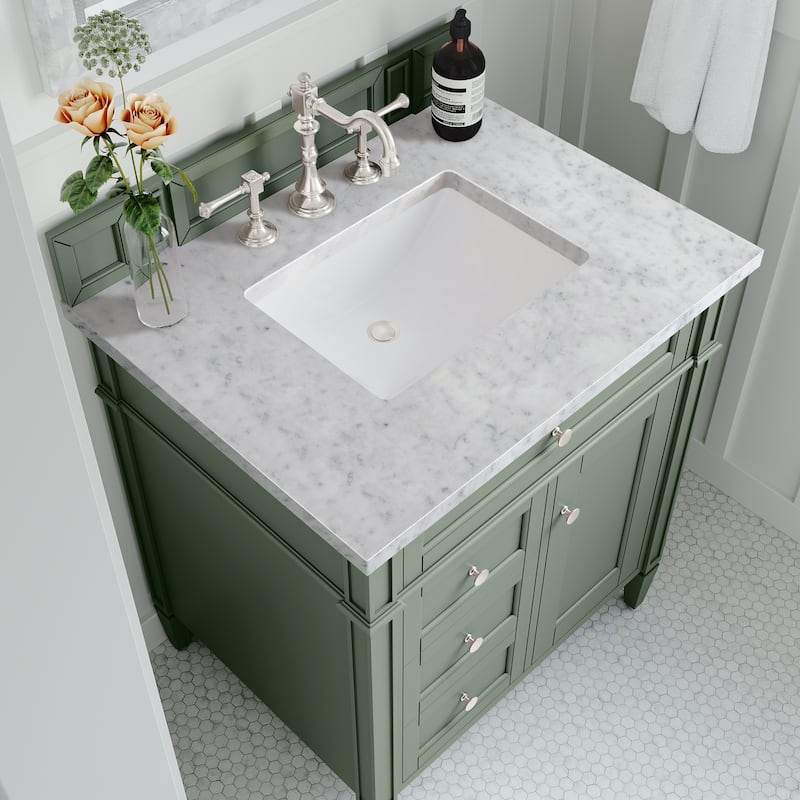James Martin Vanities Brittany 30" Single Vanity, Smokey Celadon