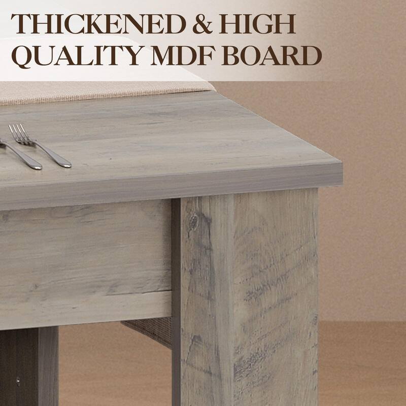 63 Inch Dining Table, Rectangular Dining Table for Kitchen