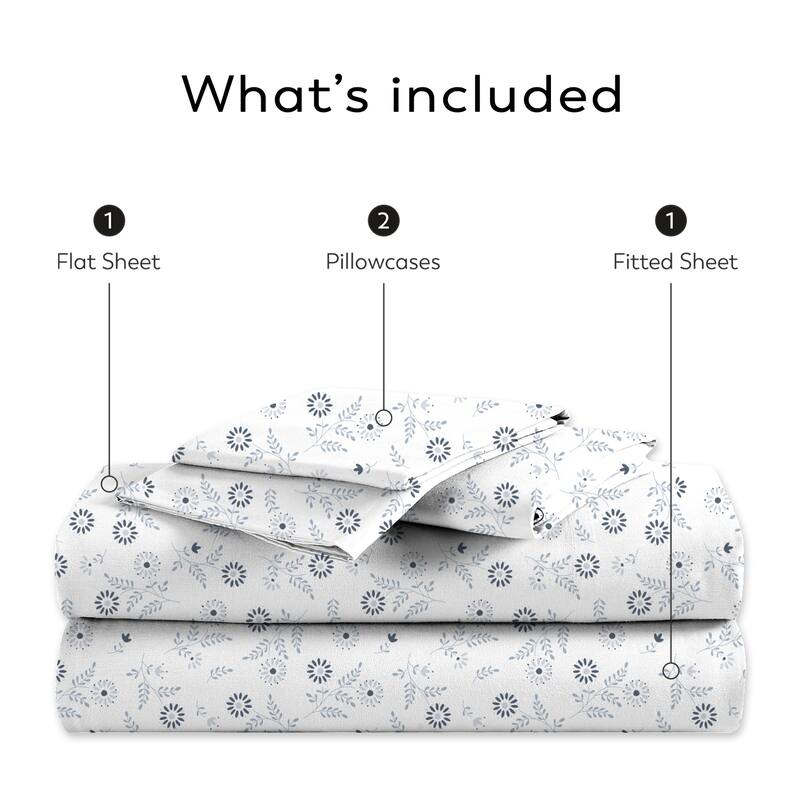 Color Sense Cotton 225TC Silky Wrinkle Resistant Sheet Set