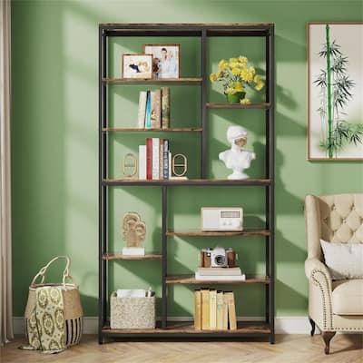 Industrial Wood & Metal Bookcase