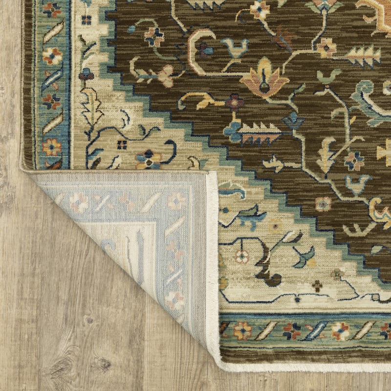 Style Haven Federica Bohemian Center Medallion Fringe Edge Area Rug