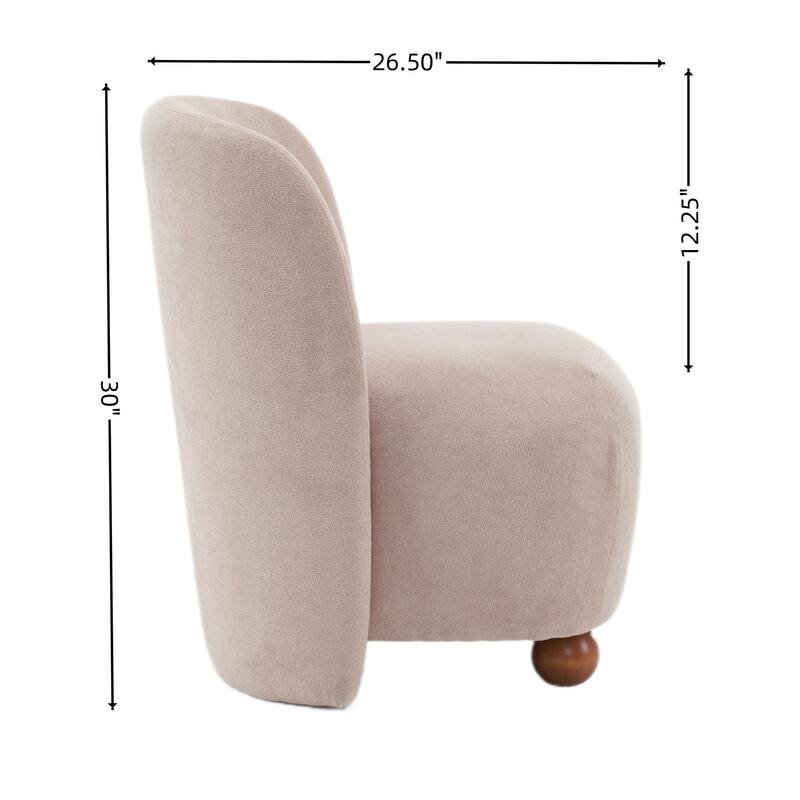 Christopher Knight Home - Eliana Modern Teddy Fabric Accent Chair with Curved Backrest and Legs