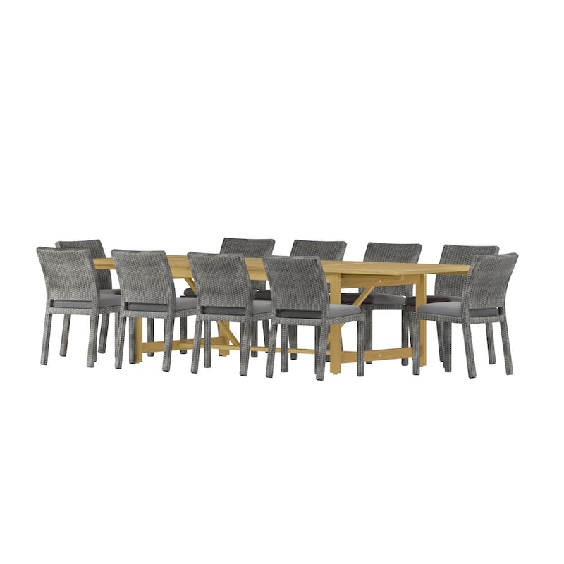 Amazonia Valerie 11pc FSC Certified Wood Outdoor Patio Dining Set - 11 Piece