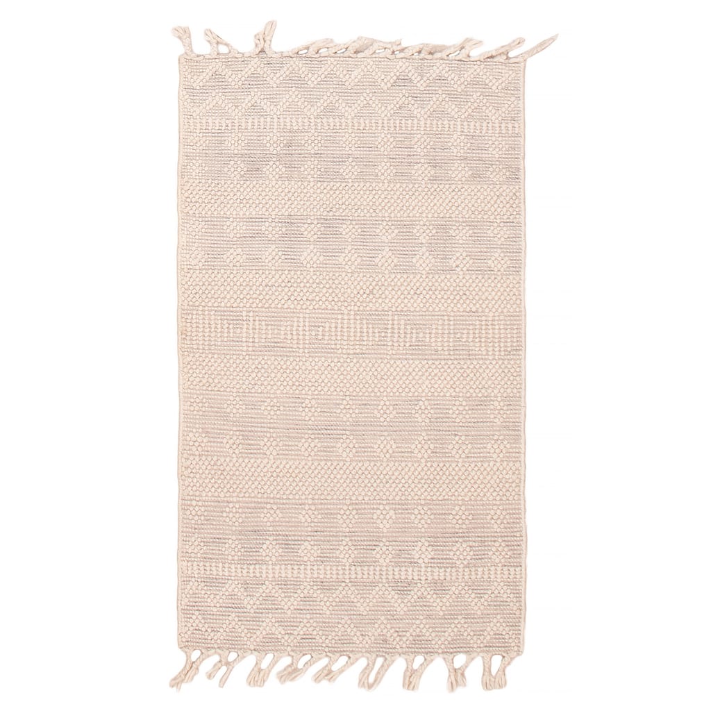 ECARPETGALLERY Braid weave Sienna Cream Wool Rug - 3'0 x 5'0