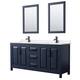 Option Dark Blue, Black Trim, White Quartz Top