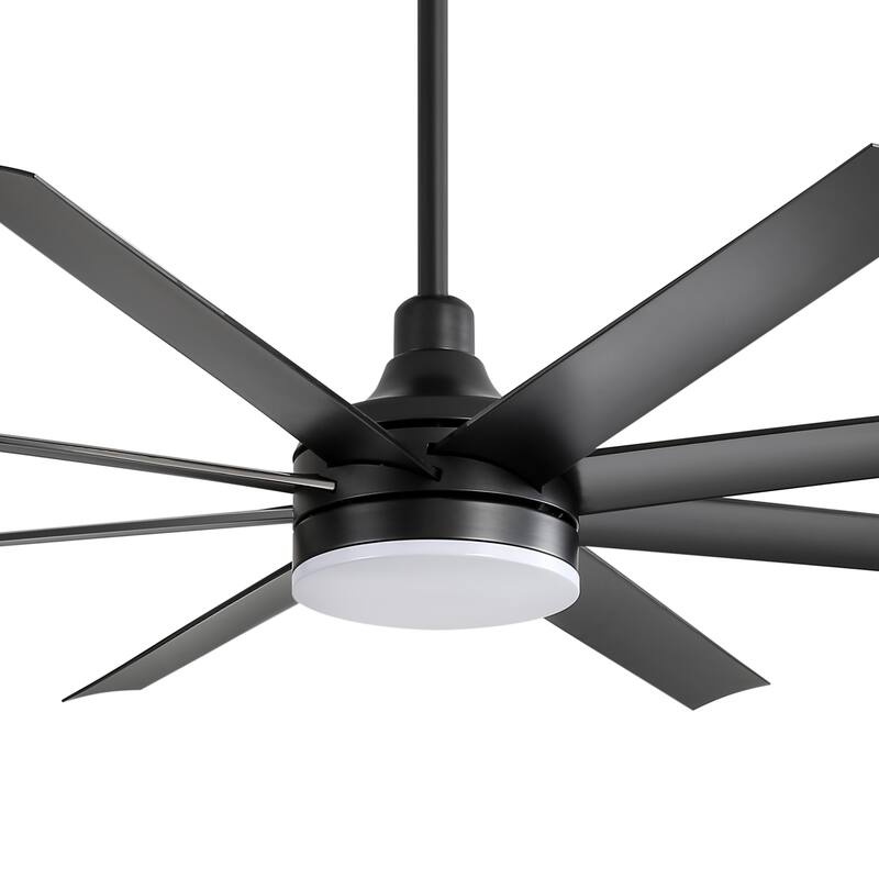 65" Gold LED Ceiling Fan with Light Remote-8 Blade - 65 Inch