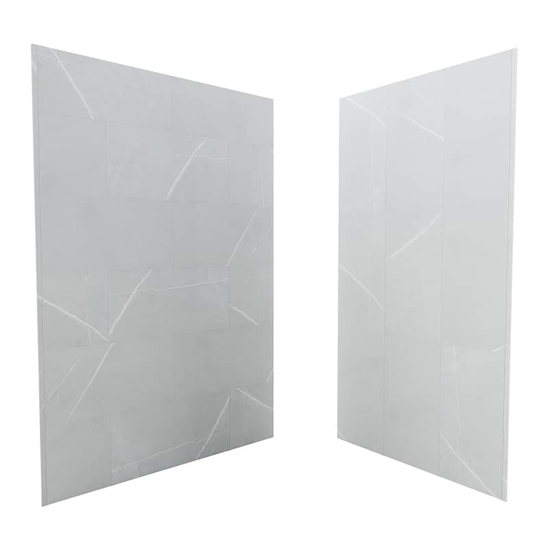 Epiphany Glue-up Wall Tiles 15.75 in. H x 31.5 in. L In Smooth Marble Light Grey