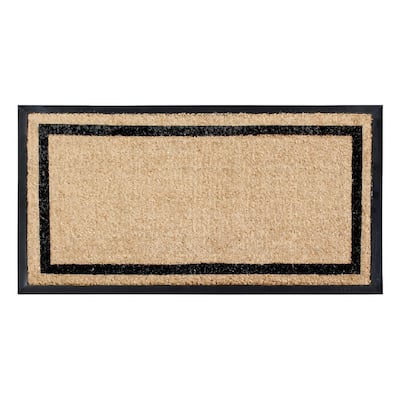 A1HC Rubber and Coir Heavy Weight large Outdoor Durable Doormat 24"X48", Beige