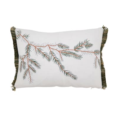 Pine Branch Throw Pillow