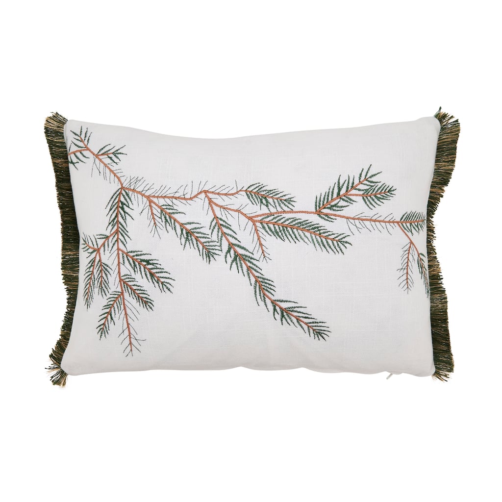 Pine Branch Throw Pillow