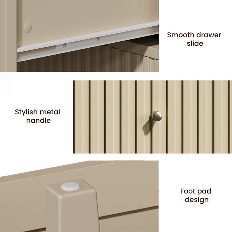 Fluted 6 Drawer Dresser