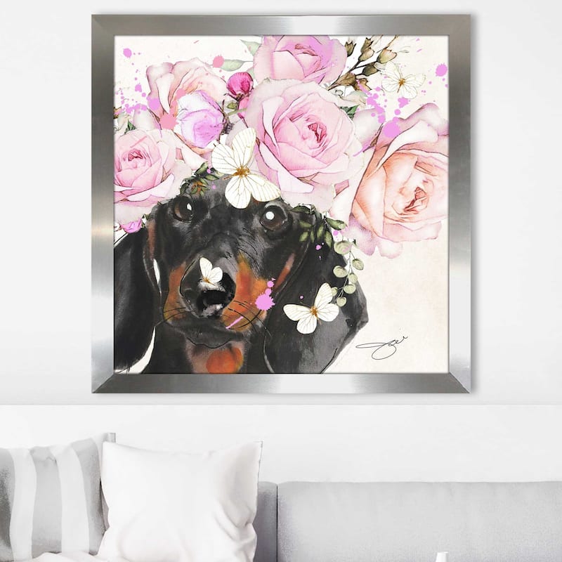 "Flower Daschund" by Jodi Print on Acrylic