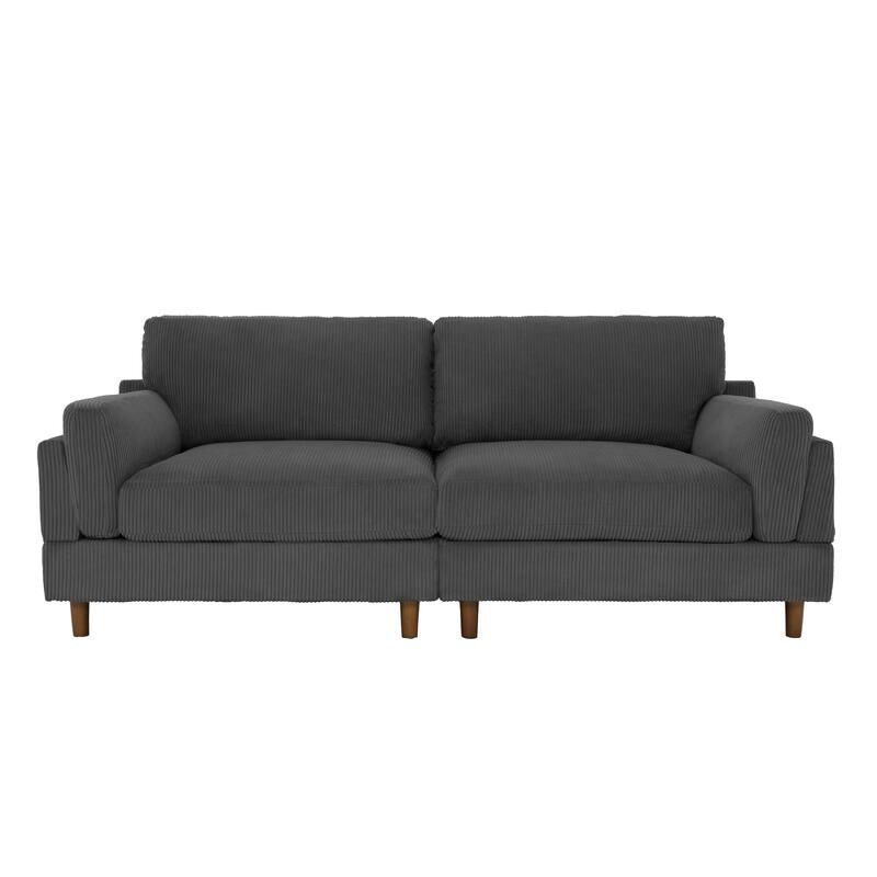 Modern 90" Loveseats Corduroy Sectional Sofa
