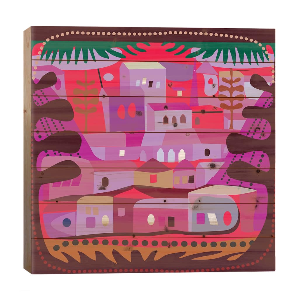 Silver Lake Print On Wood by Charles Harker - Multi-Color