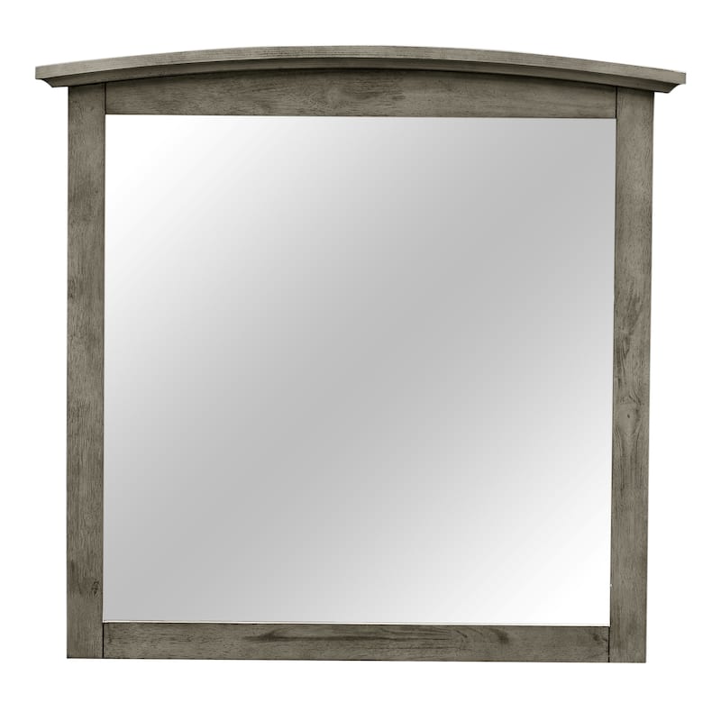 Wooden Framed Rectangular Dresser Wall Mirror - 37" - Gray