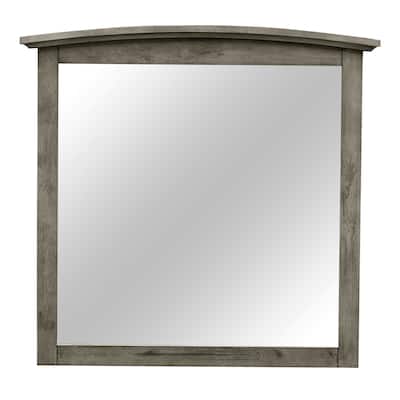 Wooden Framed Rectangular Dresser Wall Mirror - 37" - Gray