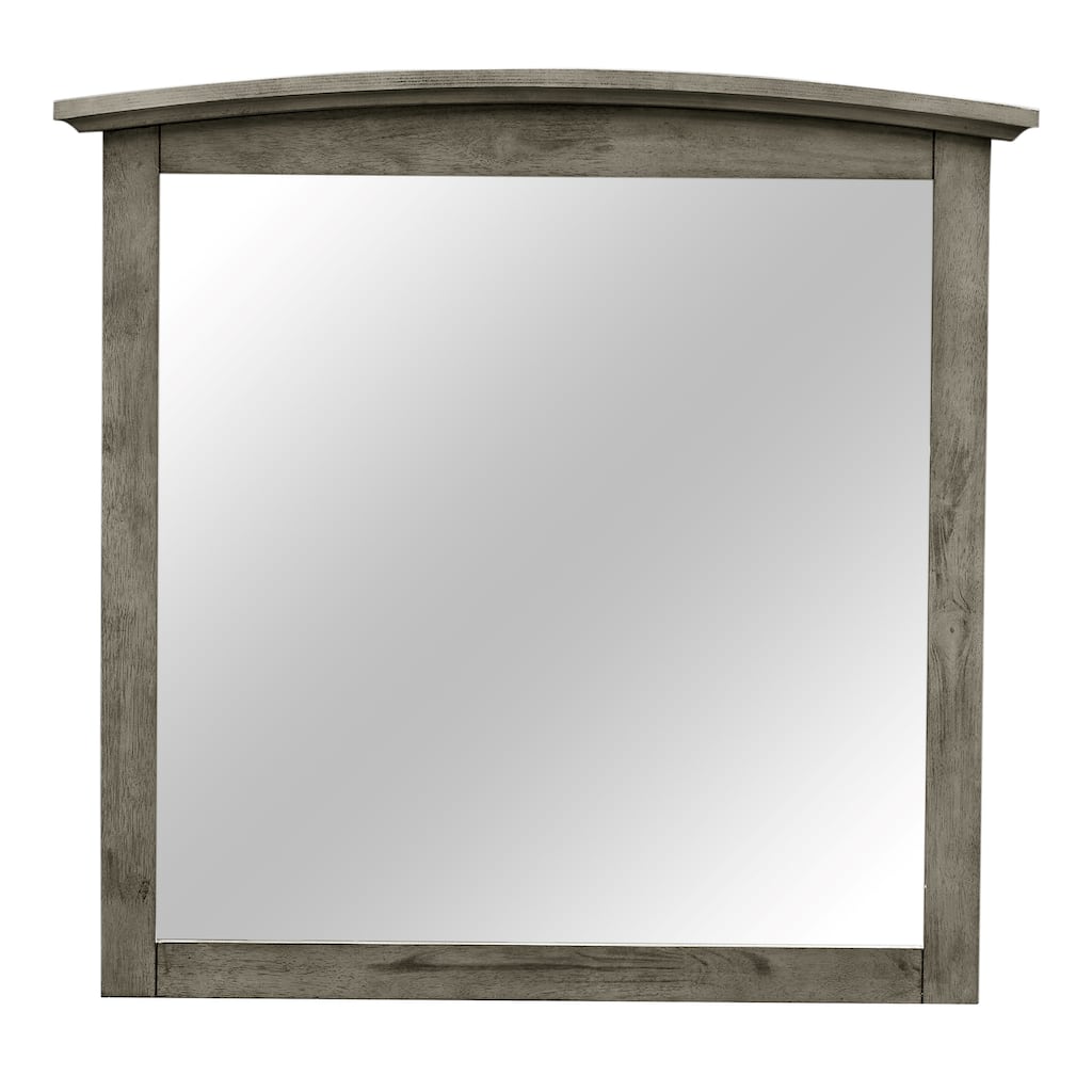 Wooden Framed Rectangular Dresser Wall Mirror - 37" - Gray