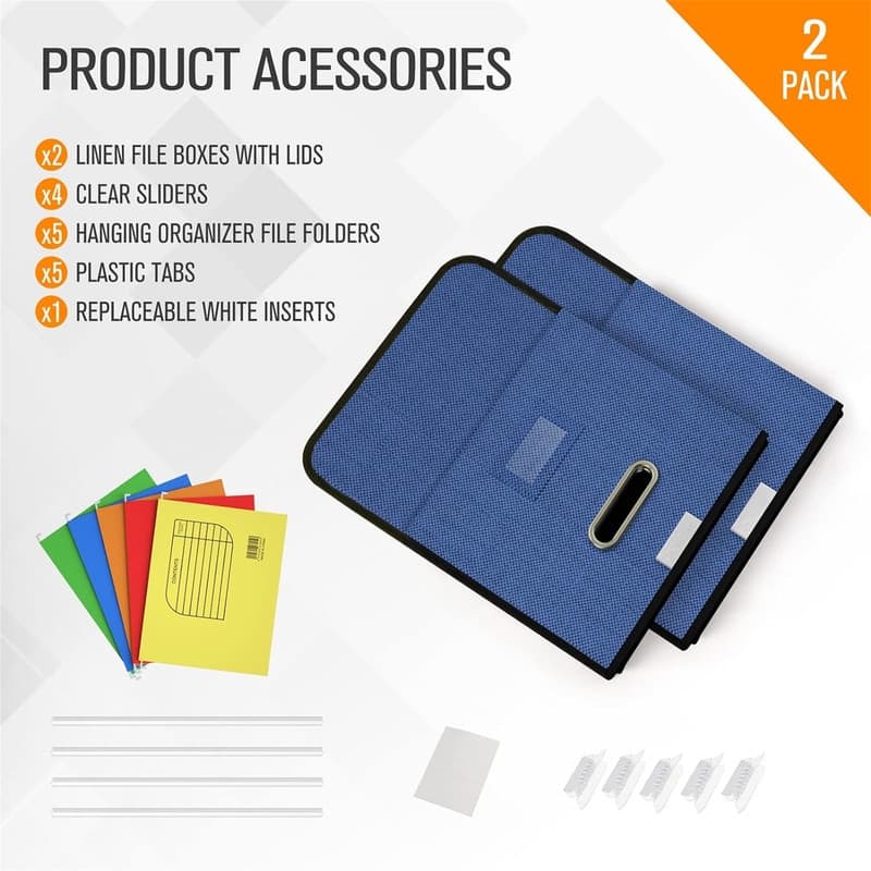 Collapsible Linen File Box