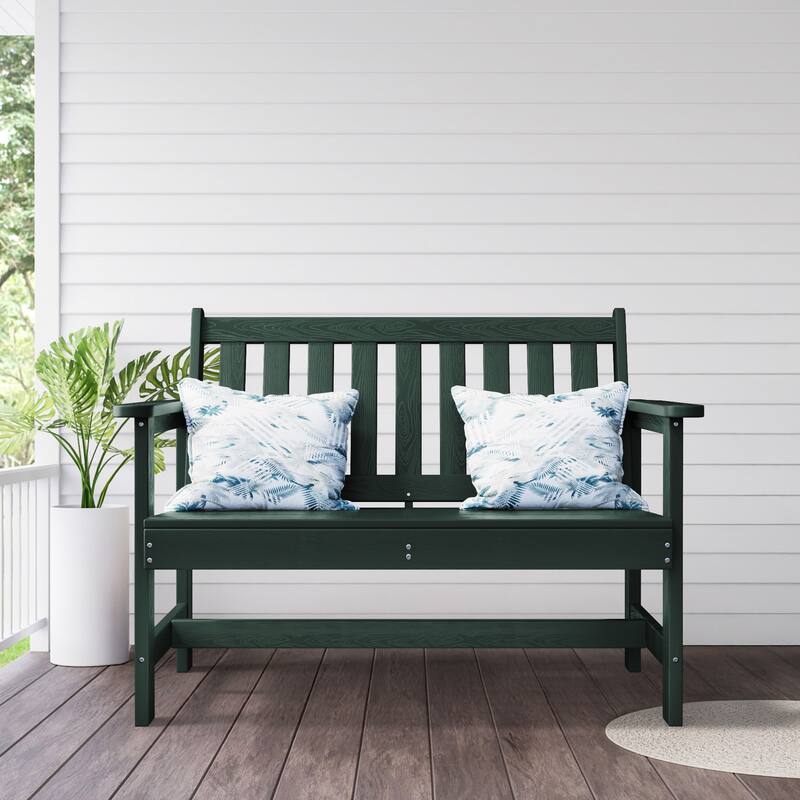 Outdoor 2-Person Garden Bench 42.92-in W x 35.83-in H