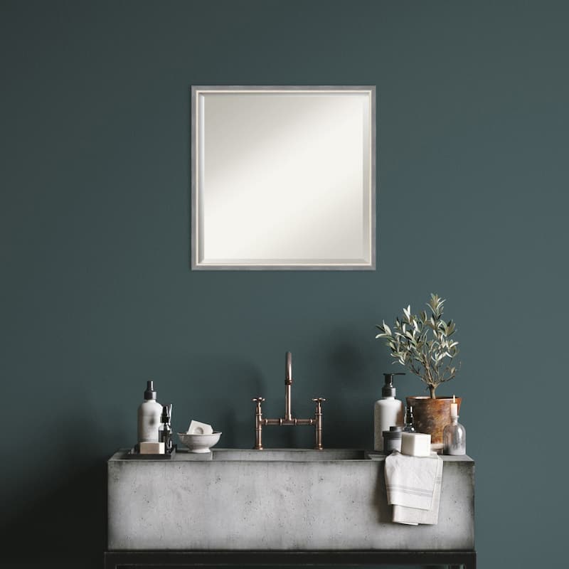 Theo Narrow Beveled Wood Framed Wall Mirror
