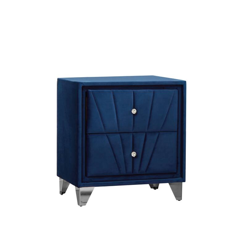 Simple beautiful doubledecker nightstand, metal legs with Electroplate